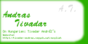 andras tivadar business card